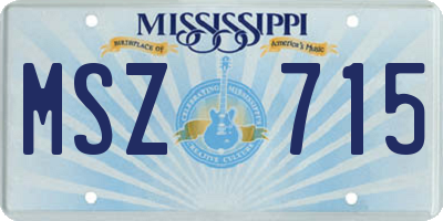 MS license plate MSZ715