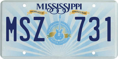 MS license plate MSZ731