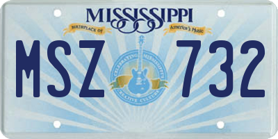 MS license plate MSZ732