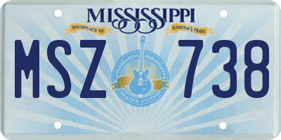 MS license plate MSZ738