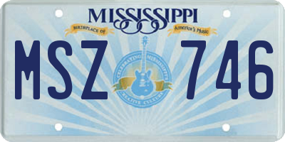 MS license plate MSZ746
