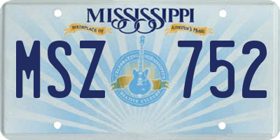 MS license plate MSZ752