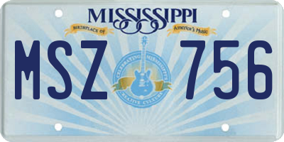 MS license plate MSZ756