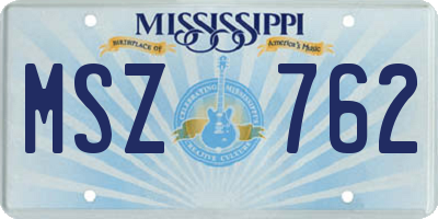MS license plate MSZ762