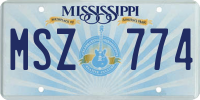 MS license plate MSZ774
