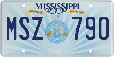 MS license plate MSZ790