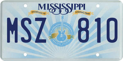 MS license plate MSZ810