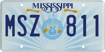 MS license plate MSZ811
