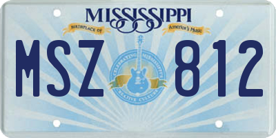 MS license plate MSZ812