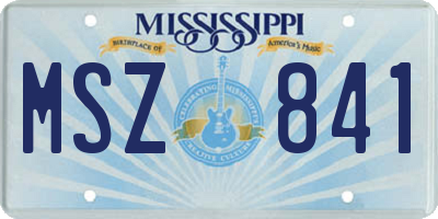 MS license plate MSZ841