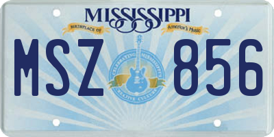 MS license plate MSZ856