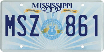 MS license plate MSZ861