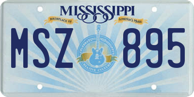 MS license plate MSZ895
