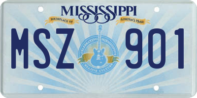 MS license plate MSZ901