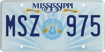 MS license plate MSZ975