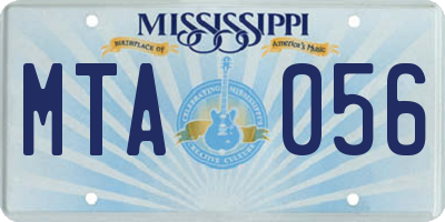 MS license plate MTA056