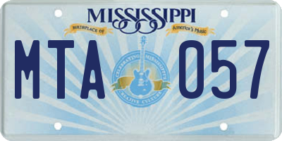 MS license plate MTA057