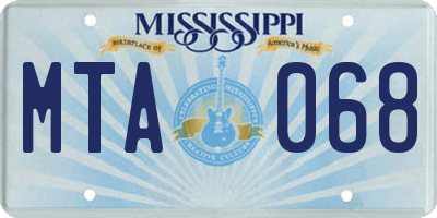 MS license plate MTA068