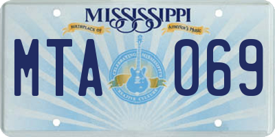 MS license plate MTA069