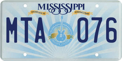 MS license plate MTA076
