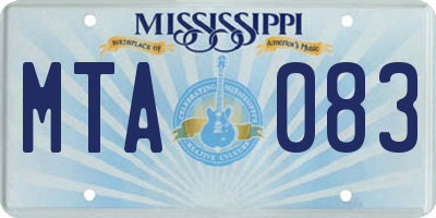 MS license plate MTA083