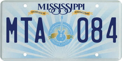 MS license plate MTA084