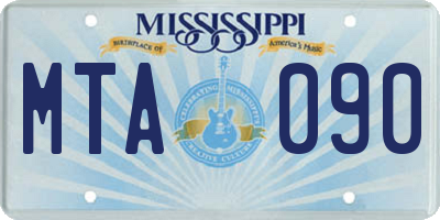 MS license plate MTA090