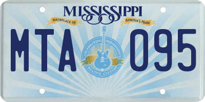 MS license plate MTA095