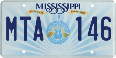 MS license plate MTA146