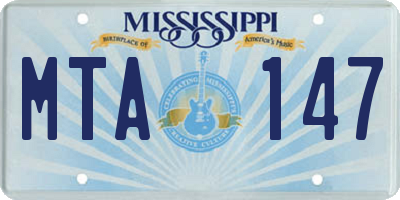 MS license plate MTA147