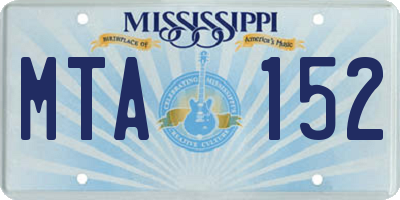 MS license plate MTA152