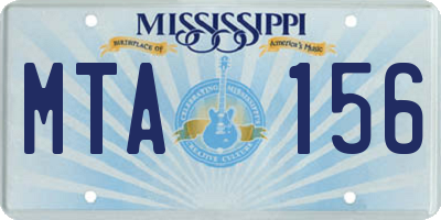 MS license plate MTA156