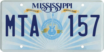 MS license plate MTA157