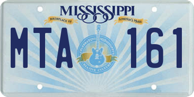 MS license plate MTA161