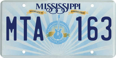 MS license plate MTA163