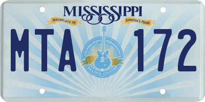 MS license plate MTA172