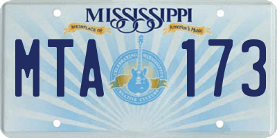 MS license plate MTA173