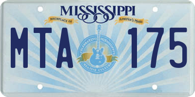 MS license plate MTA175
