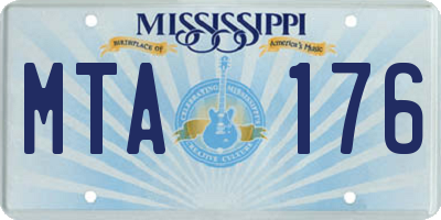MS license plate MTA176