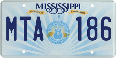 MS license plate MTA186