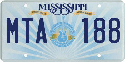 MS license plate MTA188