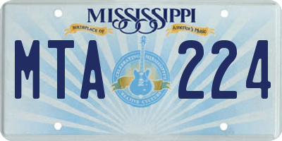 MS license plate MTA224