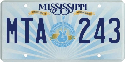 MS license plate MTA243