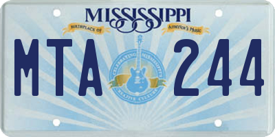 MS license plate MTA244