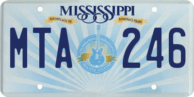 MS license plate MTA246