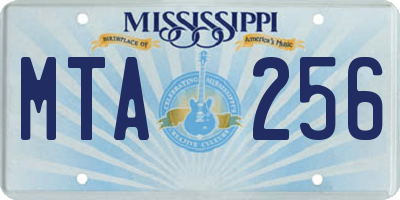 MS license plate MTA256