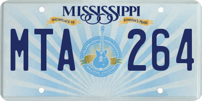 MS license plate MTA264