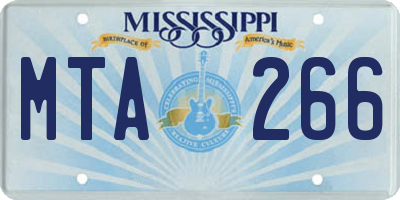MS license plate MTA266