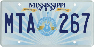 MS license plate MTA267