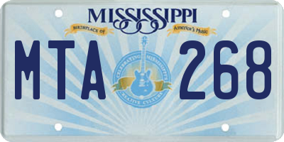MS license plate MTA268